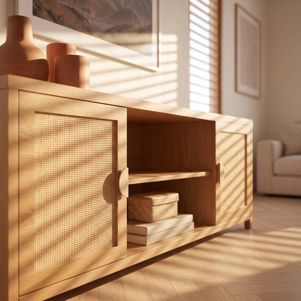 TV Stand #25009, close view