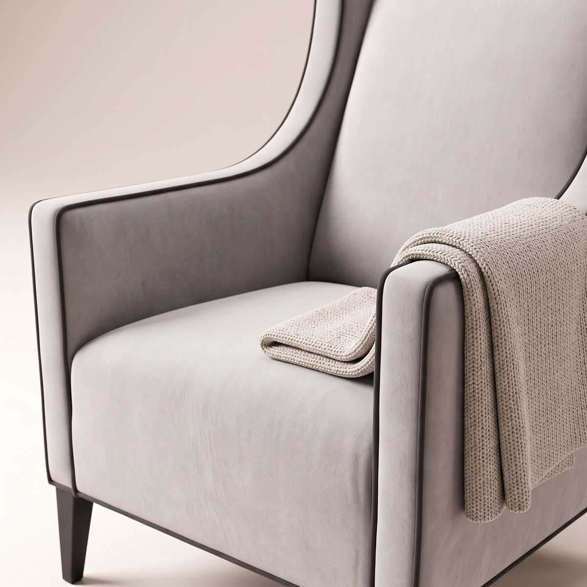 Sofa Arm Chair #K034, styled detail