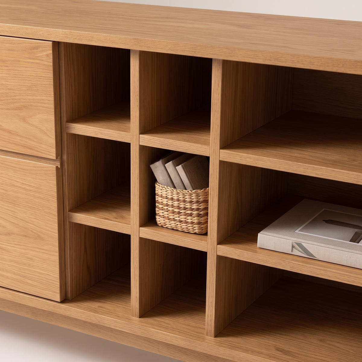 Noronha TV Stand, styled detail