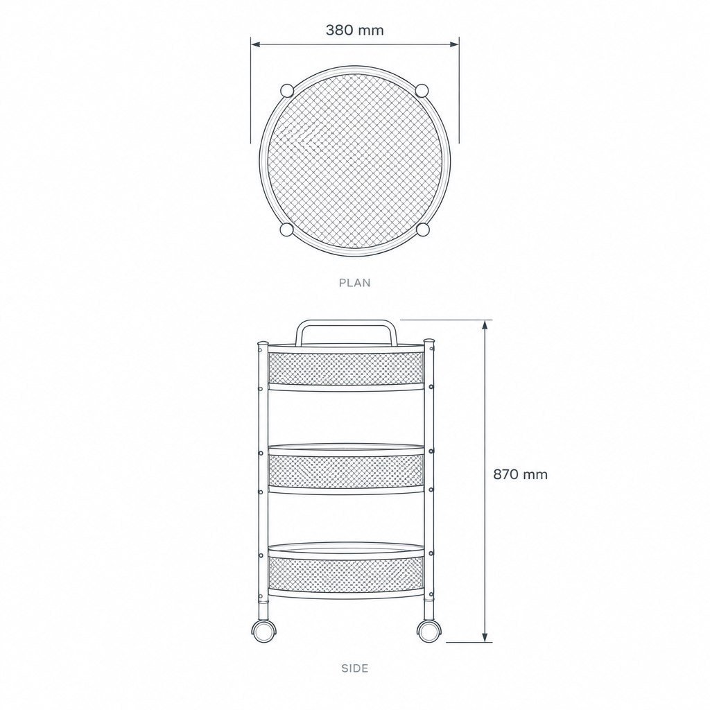 Storage Rack #HSR17, dimensions drawing