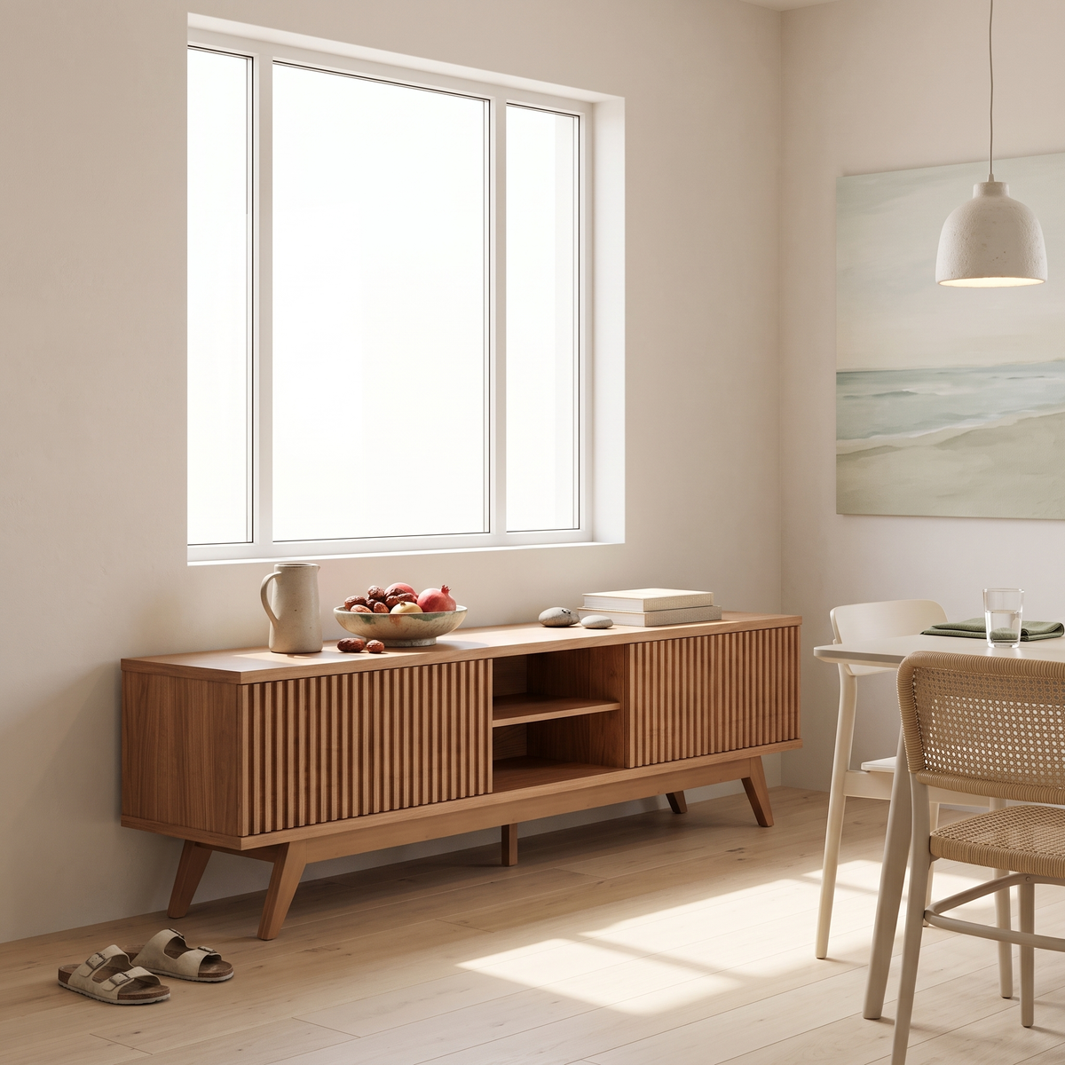 Fortaleza Wooden TV Stand, second room view