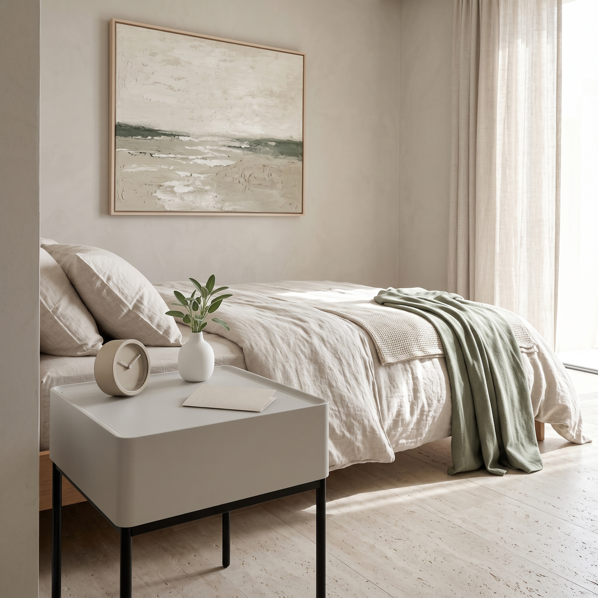 Nightstand with Wireless Charging #CT-15, second room view