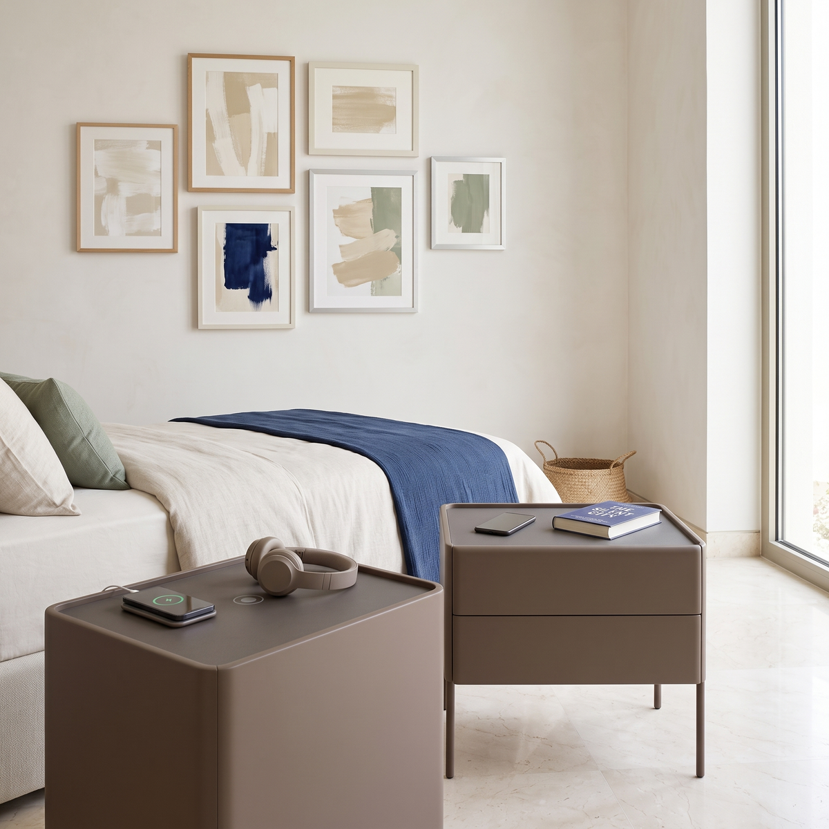 Nightstand with Wireless Charging #CT-38, second room view