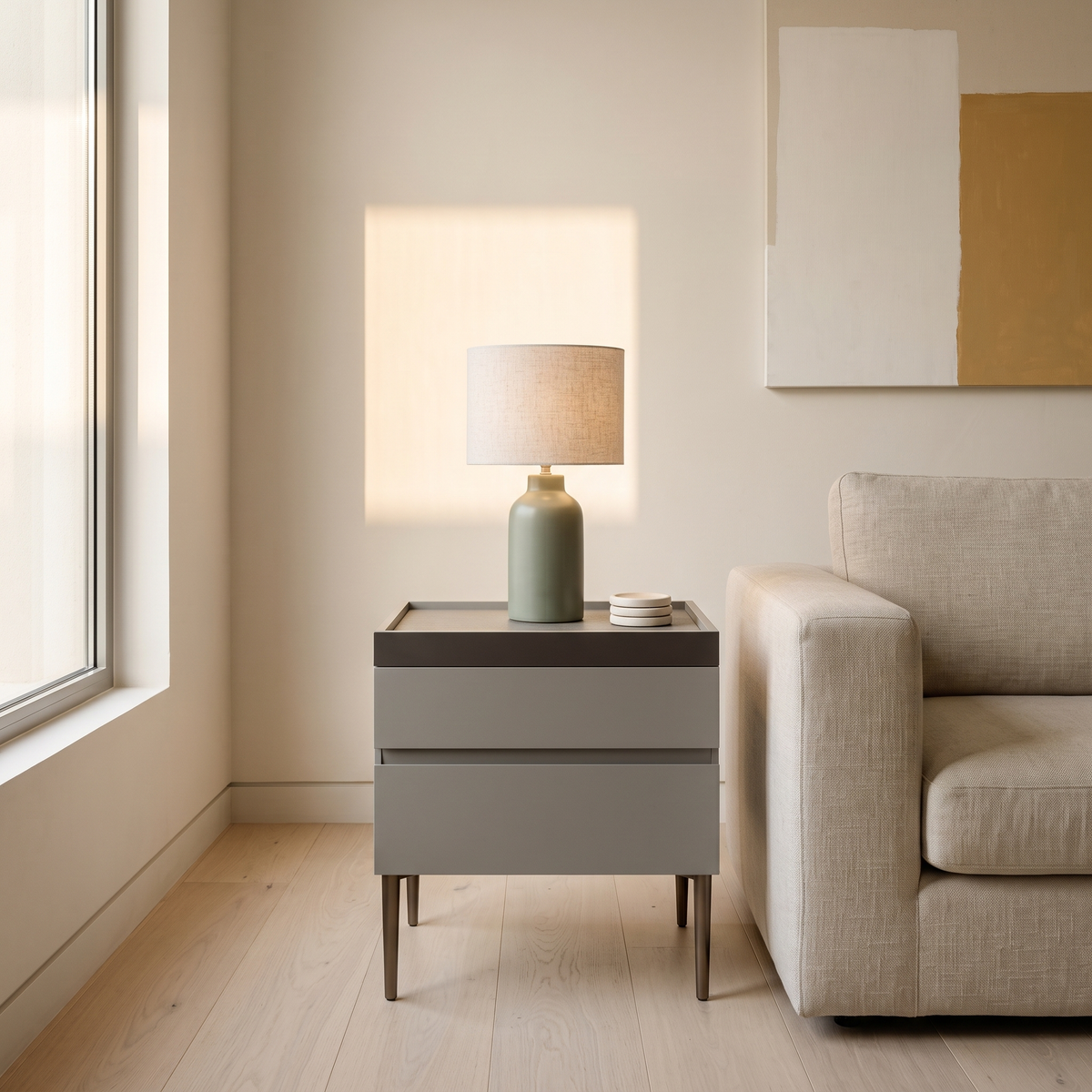 Nightstand with Wireless Charging #CT-28, second room view