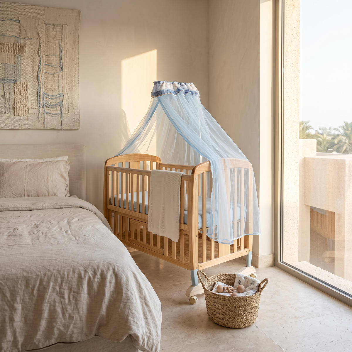 Foldable Baby Crib #D68 in a Muscat home