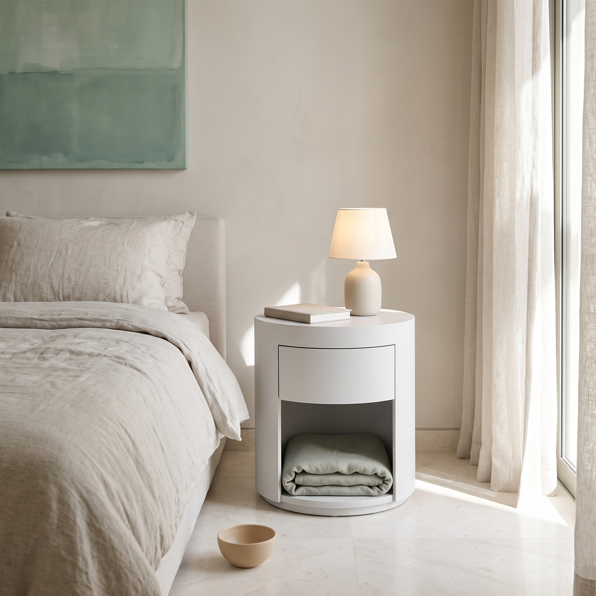 White Nightstand #212 in a Muscat home