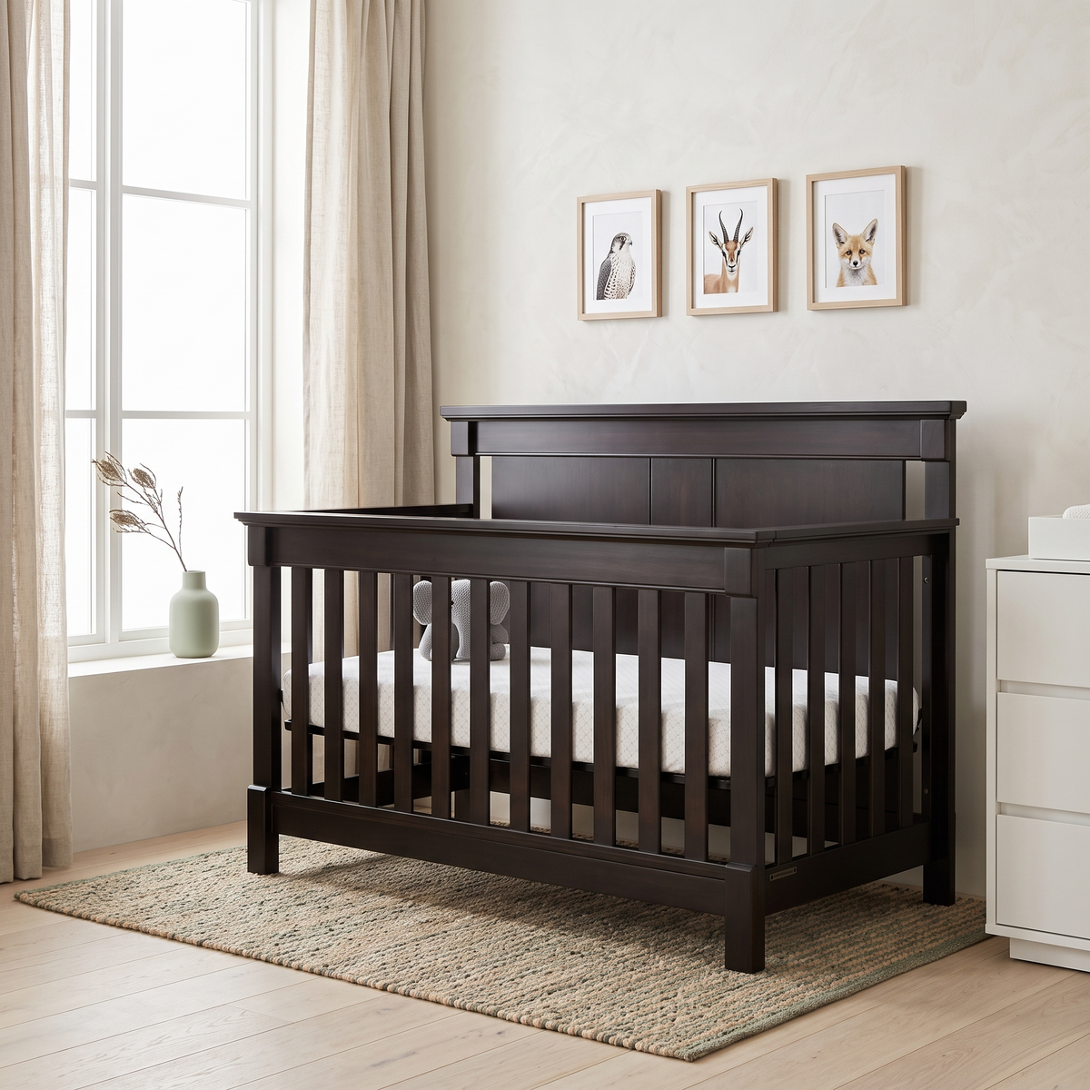 Foldable Black Baby Crib #GH-102 in a Muscat home