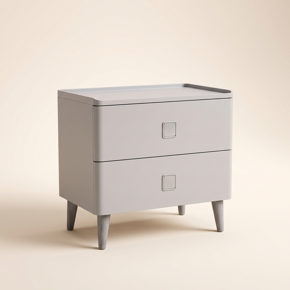 Volcanic Ash Bedside Table, studio view