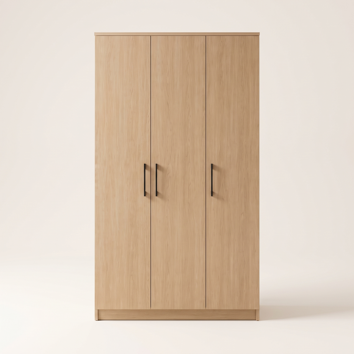 Oak 3 Door Wardrobe, studio view