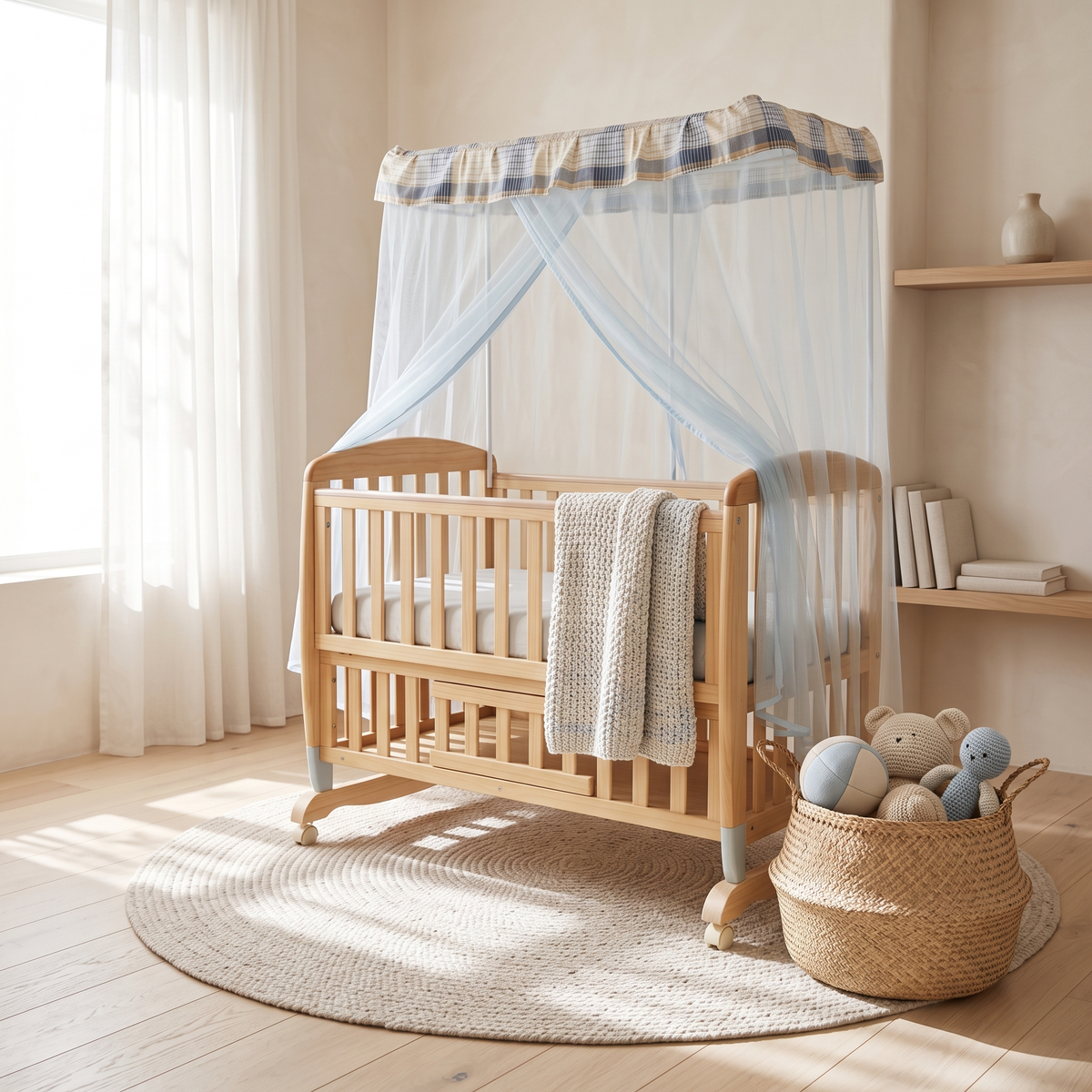Foldable Baby Crib #D68, second room view