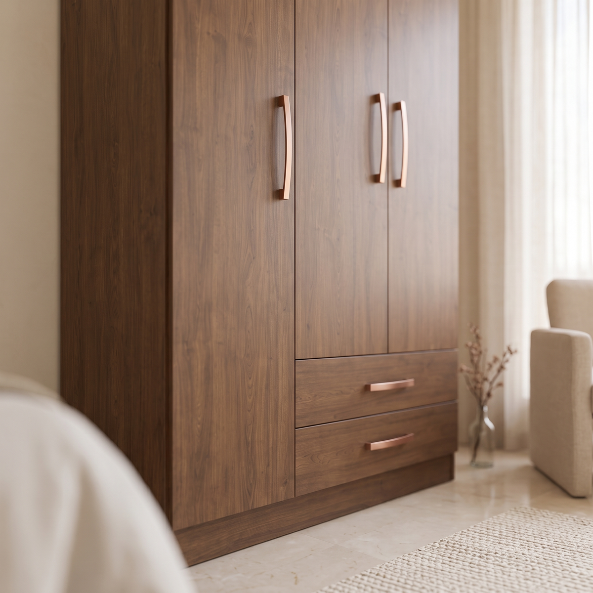 Doripel Treviso 3 Door Wardrobe, close view