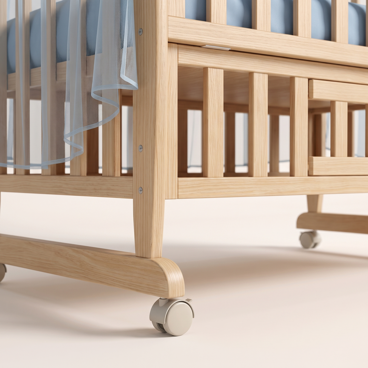 Foldable Baby Crib #D68, material detail