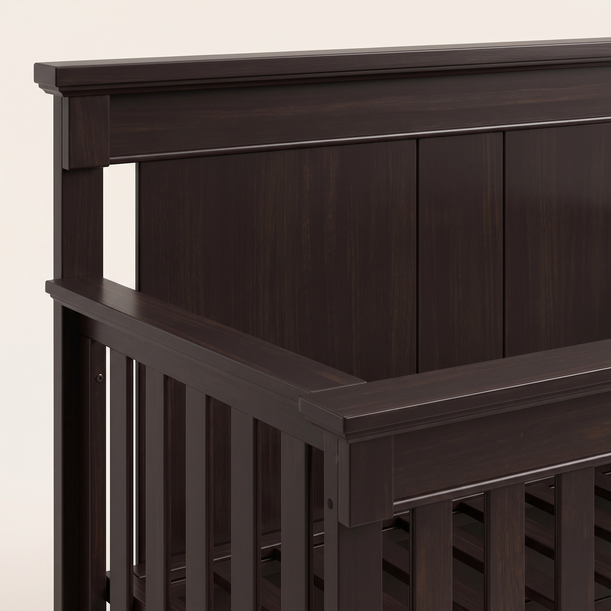Foldable Black Baby Crib #GH-102, material detail