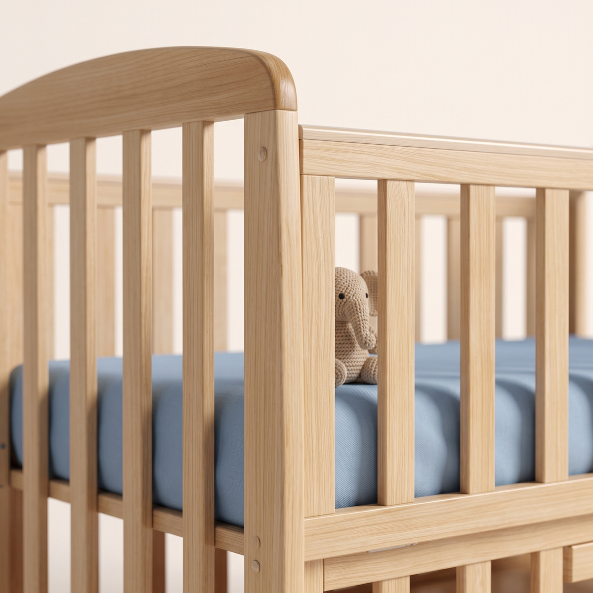 Foldable Baby Crib #D68, styled detail