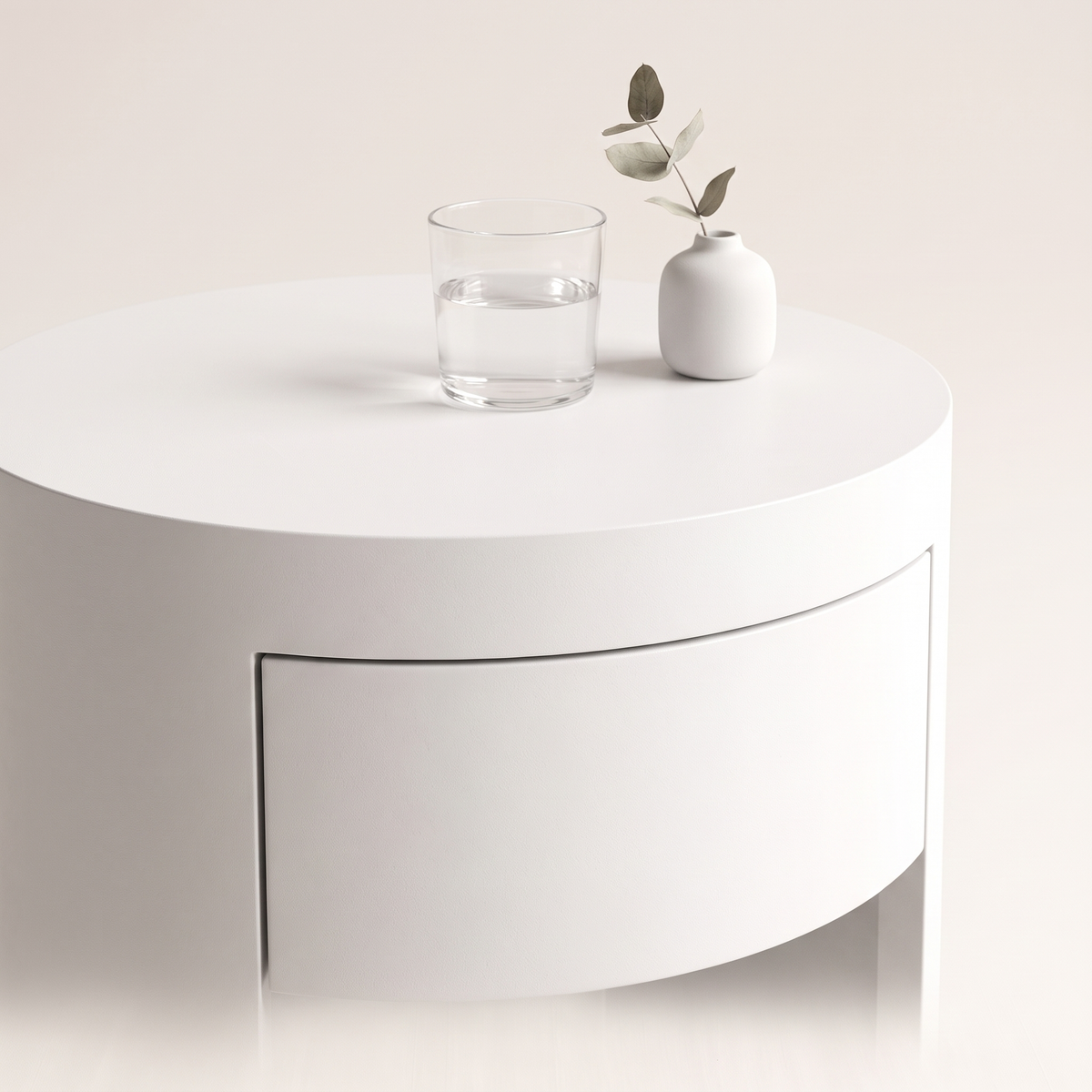 White Nightstand #212, styled detail