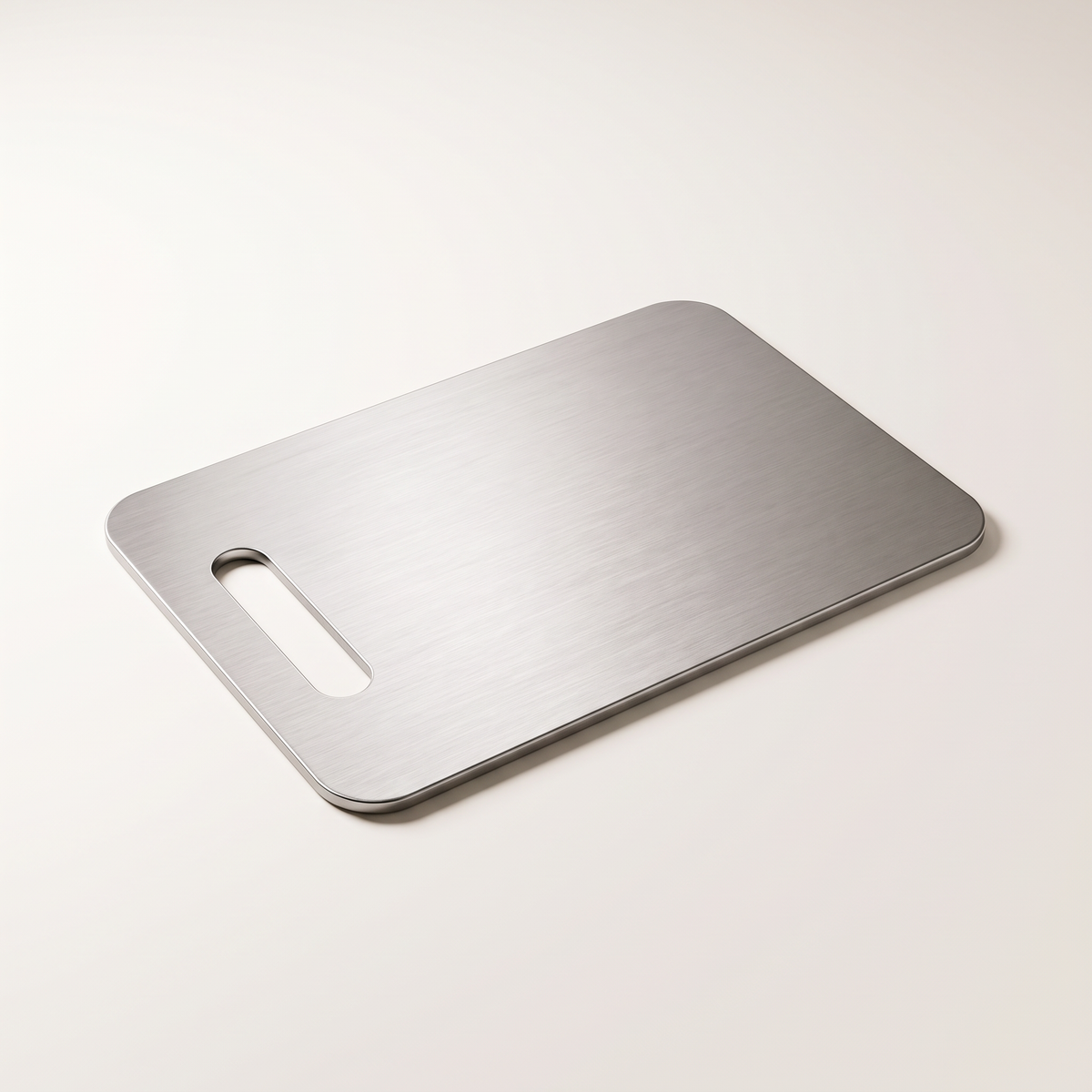 Medium Stainless Steel Cutting Board, studio view