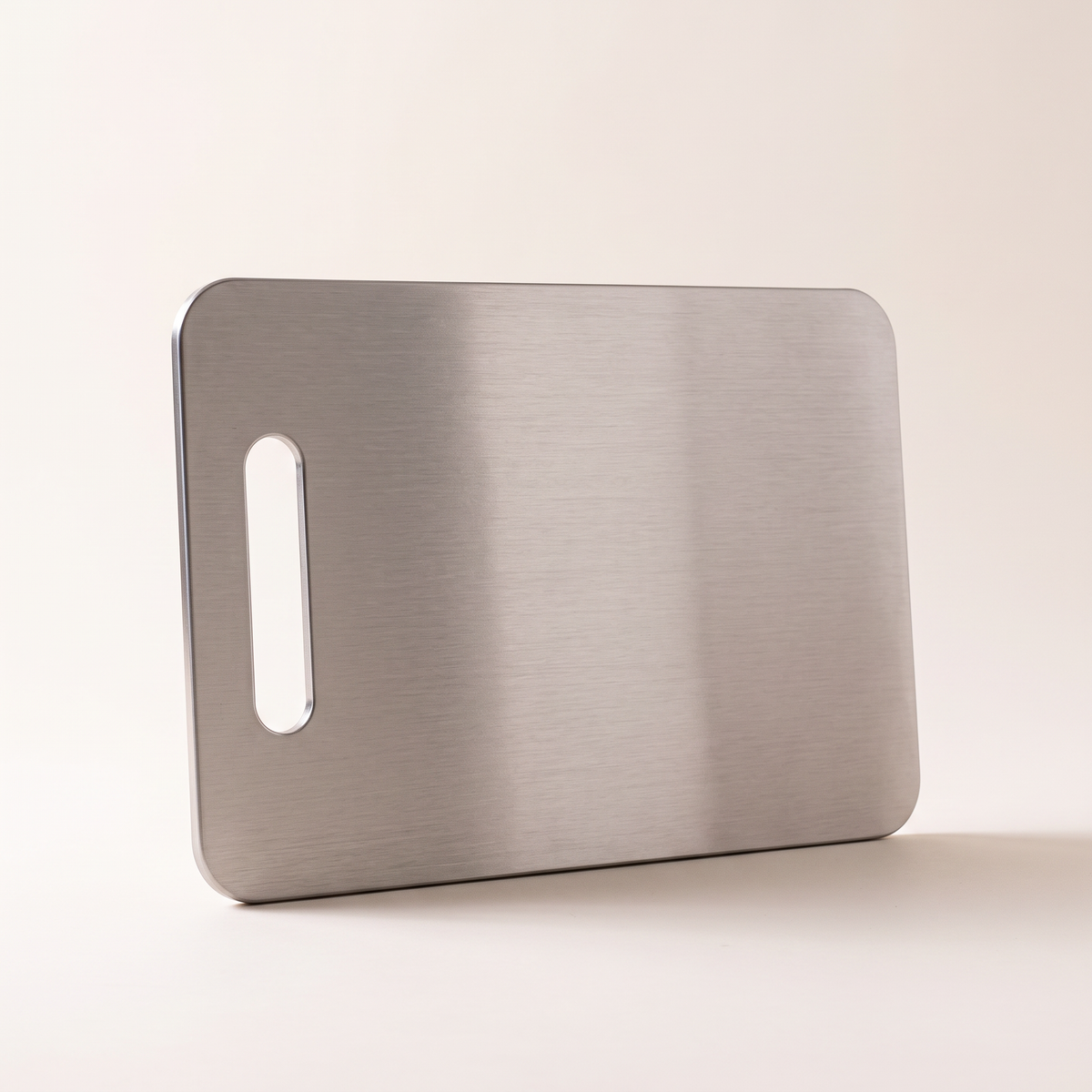 Large Stainless Steel Cutting Board, studio view