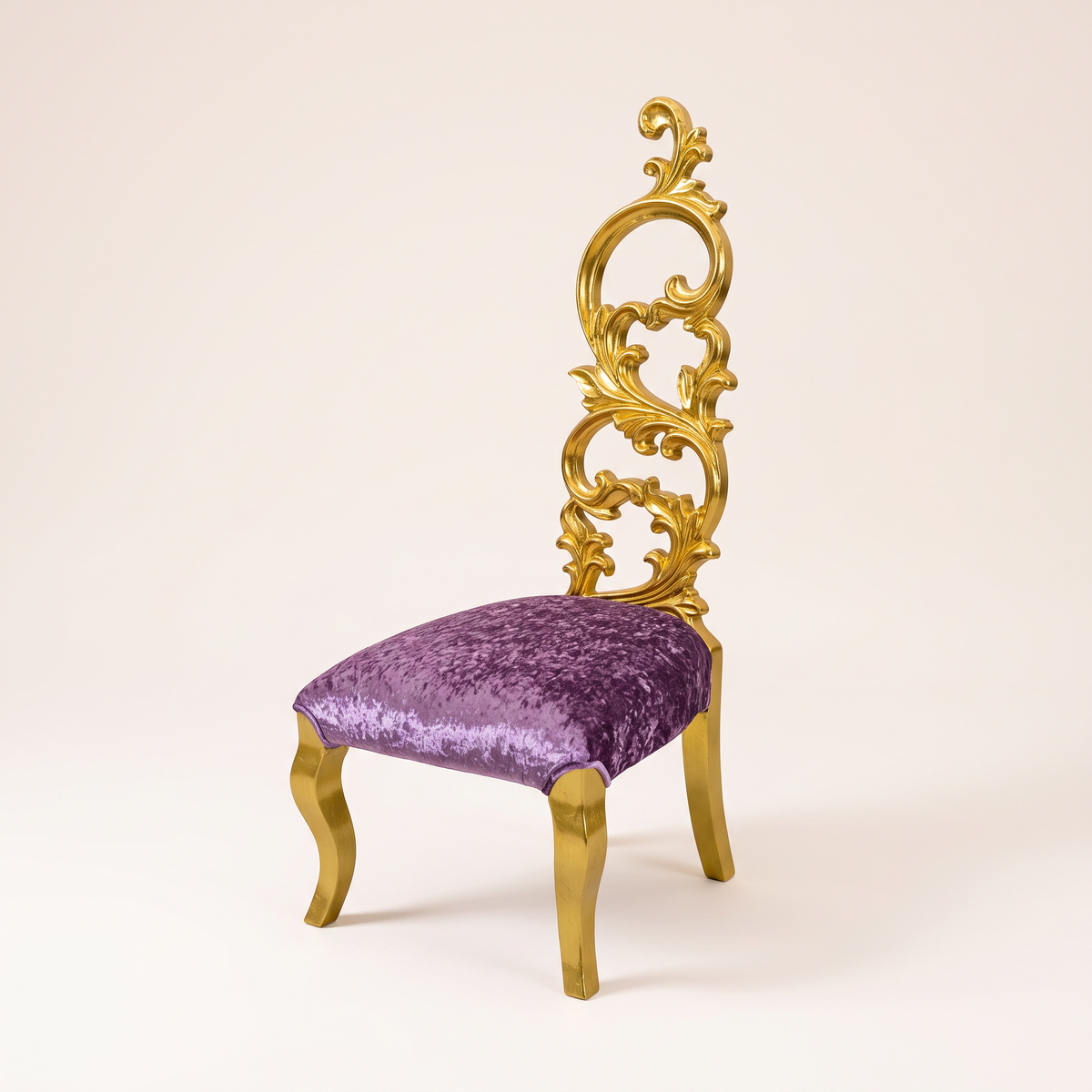 Luxury Velvet Dining Chair, studio view