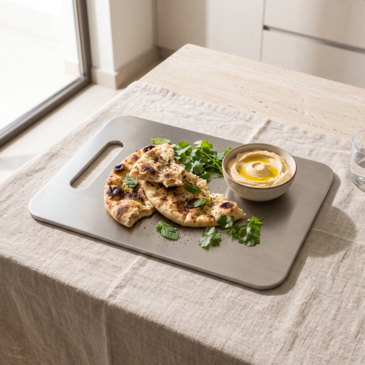 Medium Stainless Steel Cutting Board, second room view