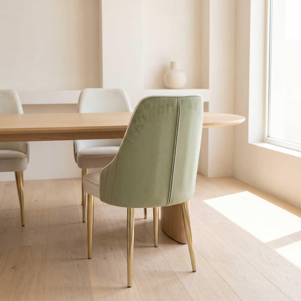 Velvet Upholstery Dining Chair #D021, second room view