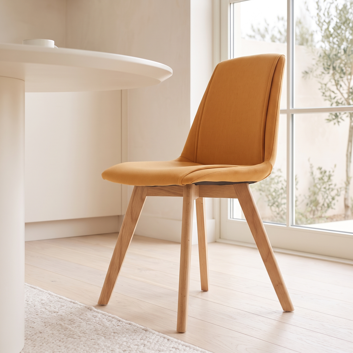 Mustard Dining Chair #K04-2A, close view