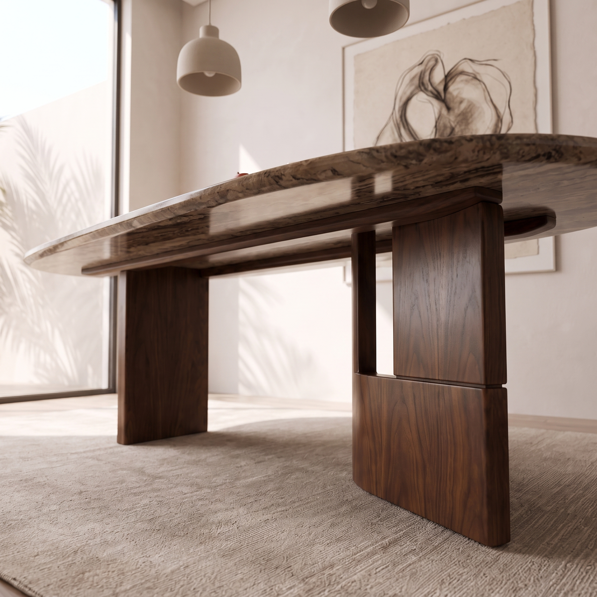 Dining Table #T-1009, close view