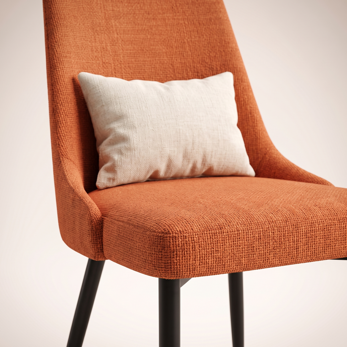 Orange Dining Chair #WY-C64, styled detail