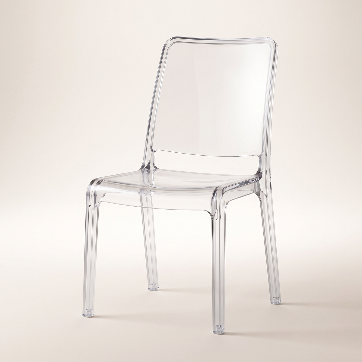Transparent Acrylic Visitor Chair, studio view