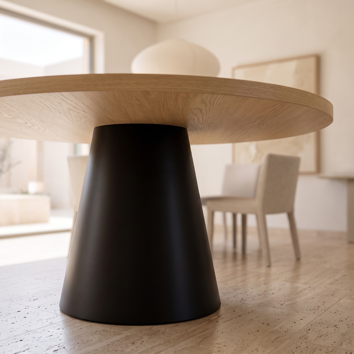 Helen Round Dining Table, close view