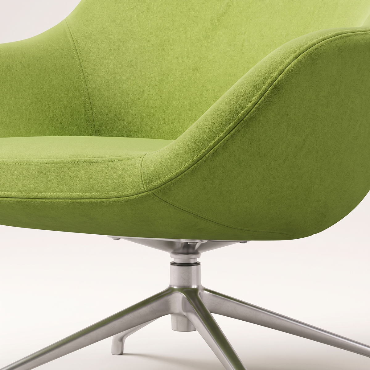 Lime Green Visitor Chair, material detail