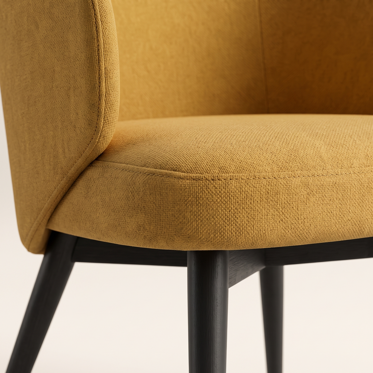 Yellow Accent Armchair, material detail