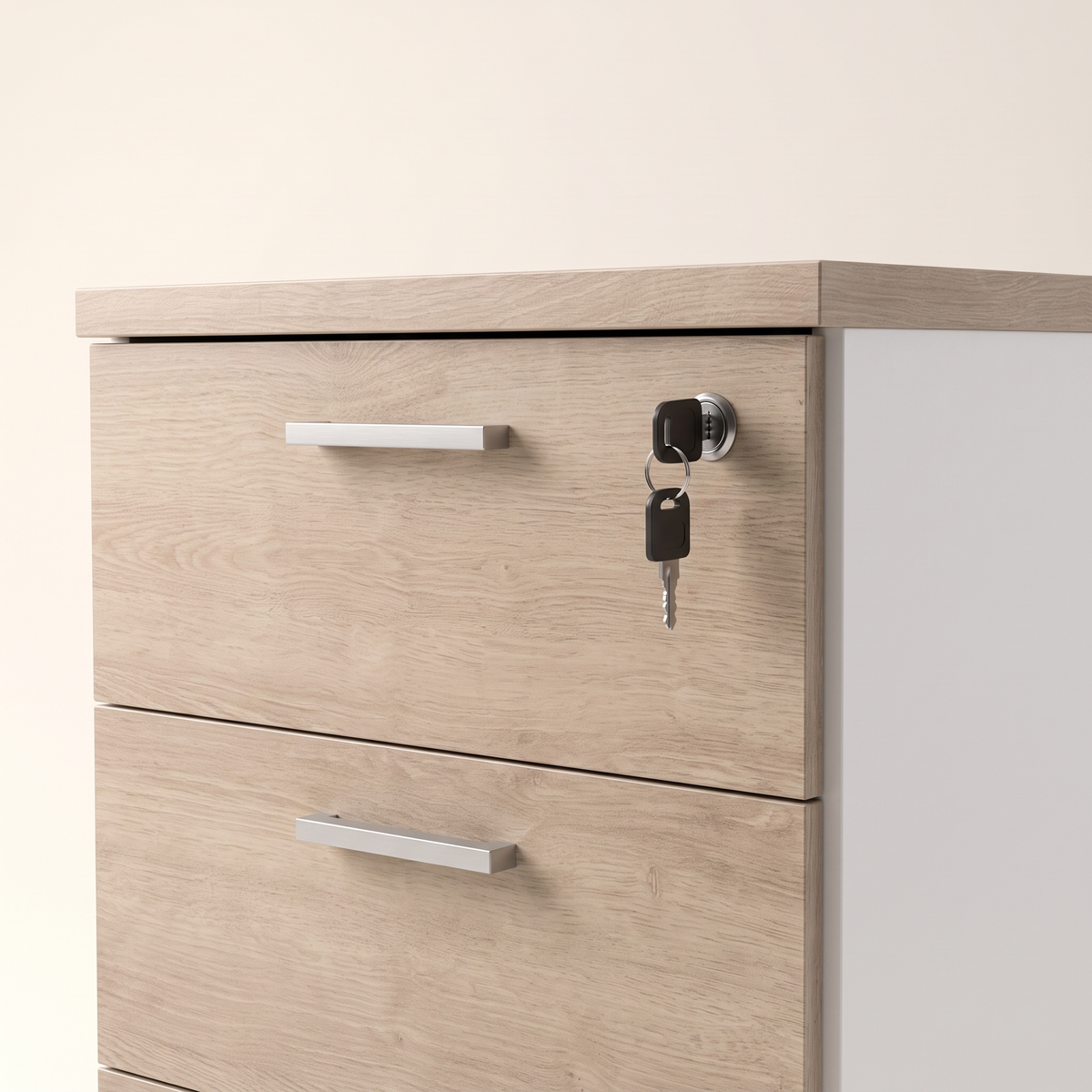 Lockable 3-Drawer Mobile Pedestal Cabinet, material detail