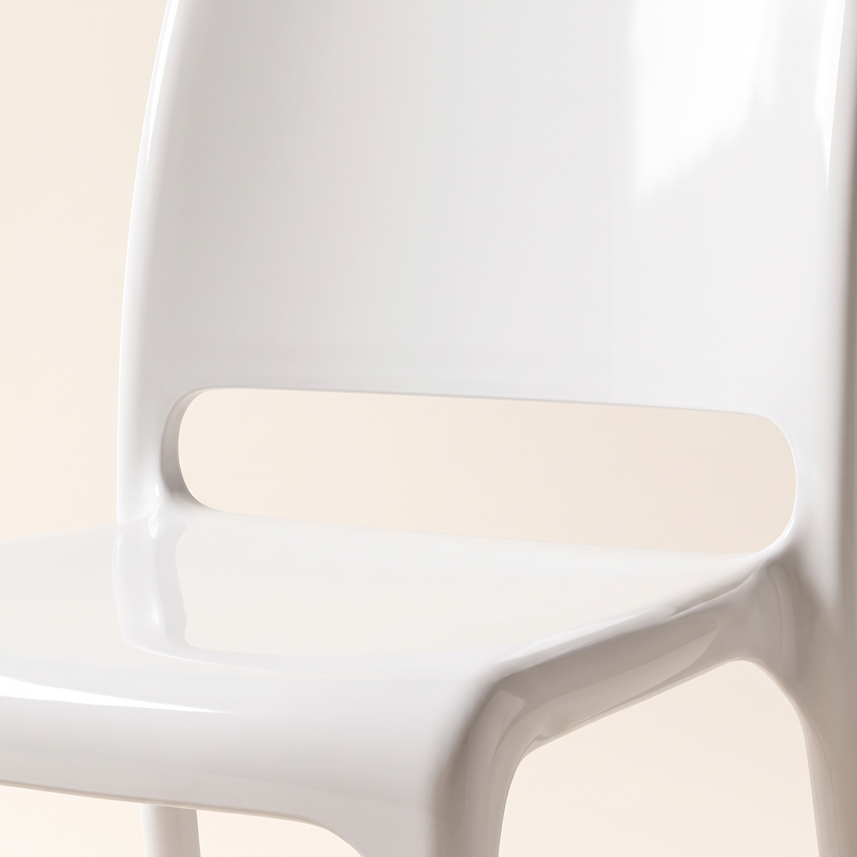 Xena White Visitor Chair, material detail
