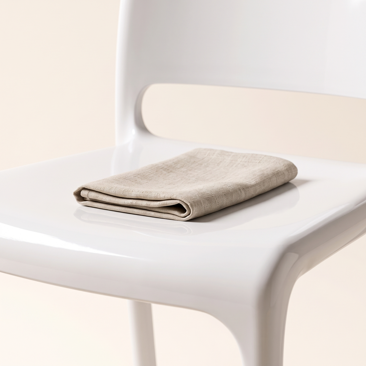 Xena White Visitor Chair, styled detail