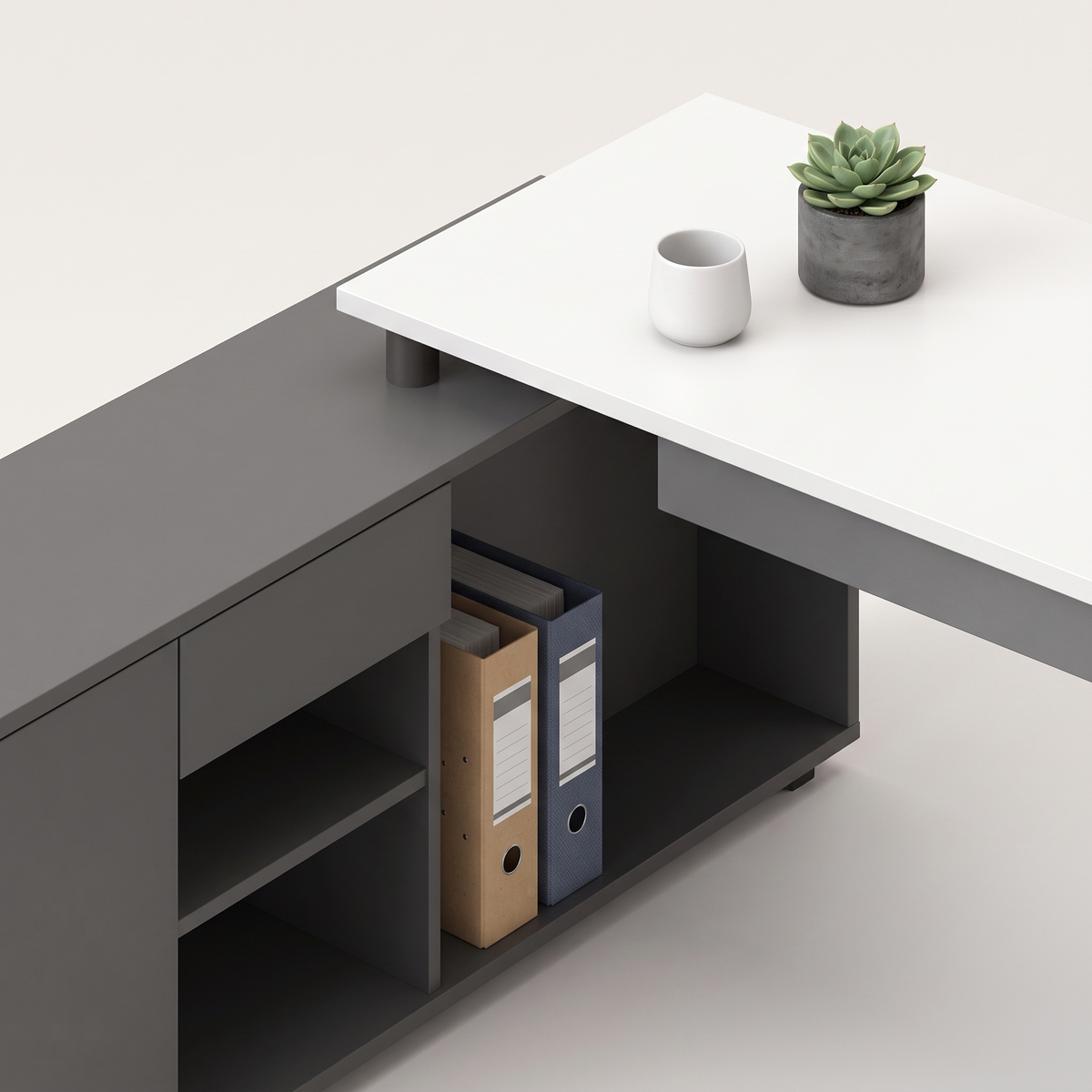 Office Desk #TD-NC16-L, styled detail