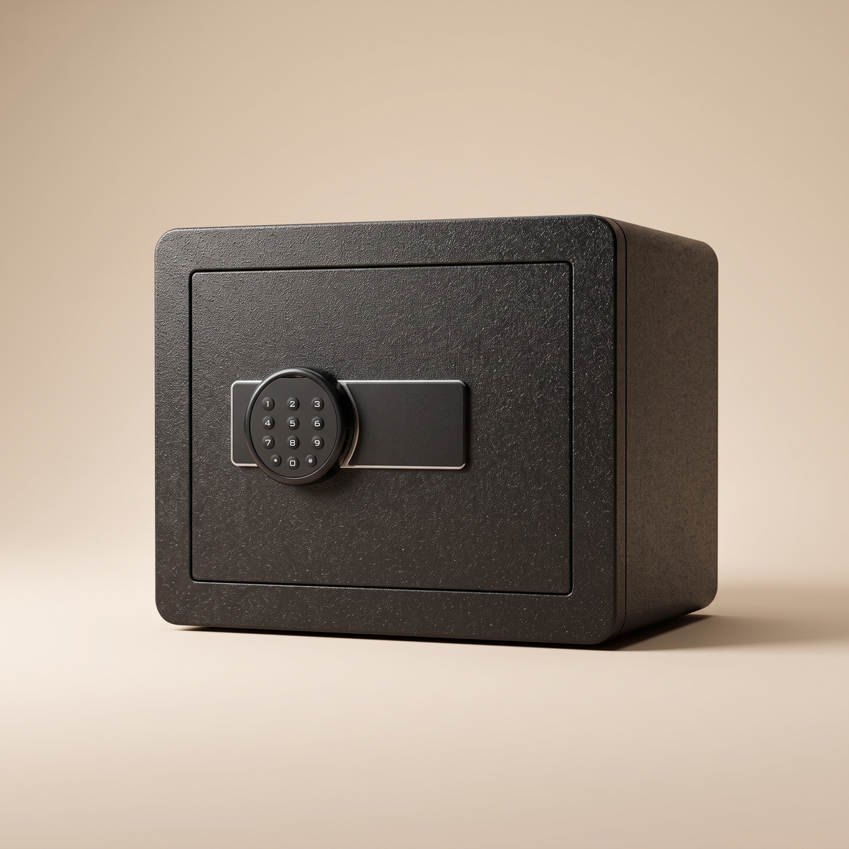 Black Fire Resistant Safe #1-4, studio view