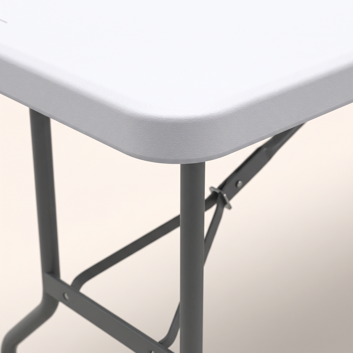 8ft White Folding Garden Table #HP-240CZ, material detail