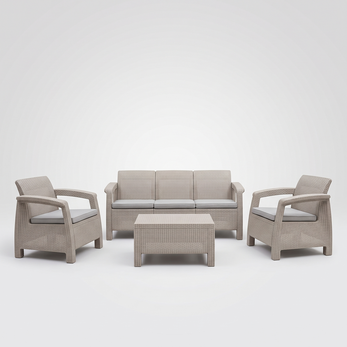 Home Needs Ash Rattan Sofa Set, studio view