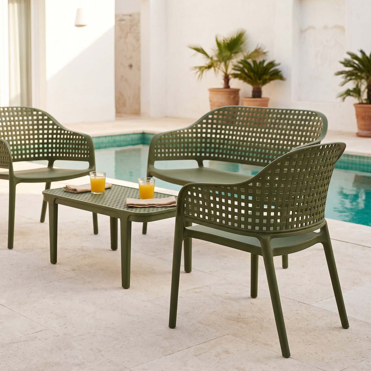 Green Outdoor Gathering Set #1853, second room view