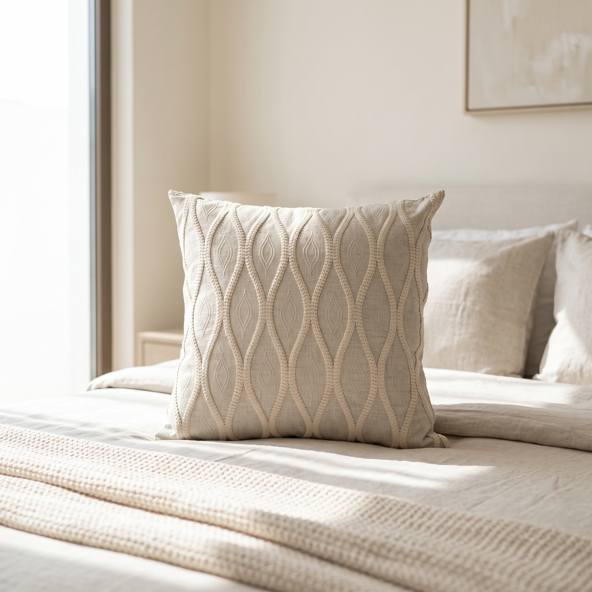 Luxury Linen Decorative Cushion Cover, second room view