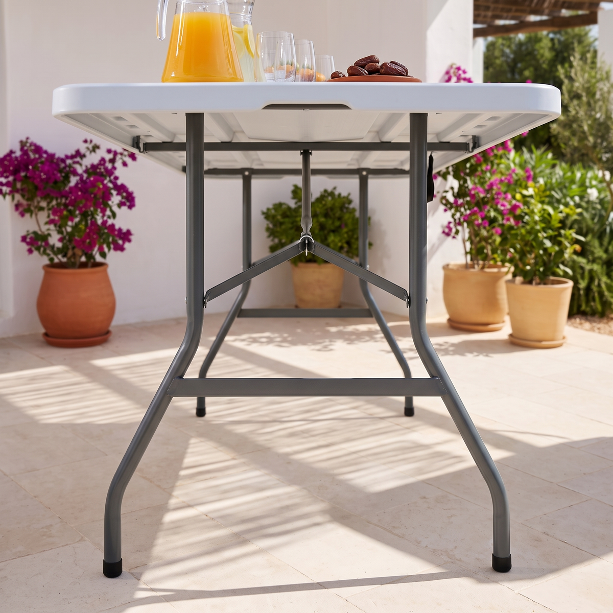 Plastic Garden Folding Table #HP-180CZ, close view