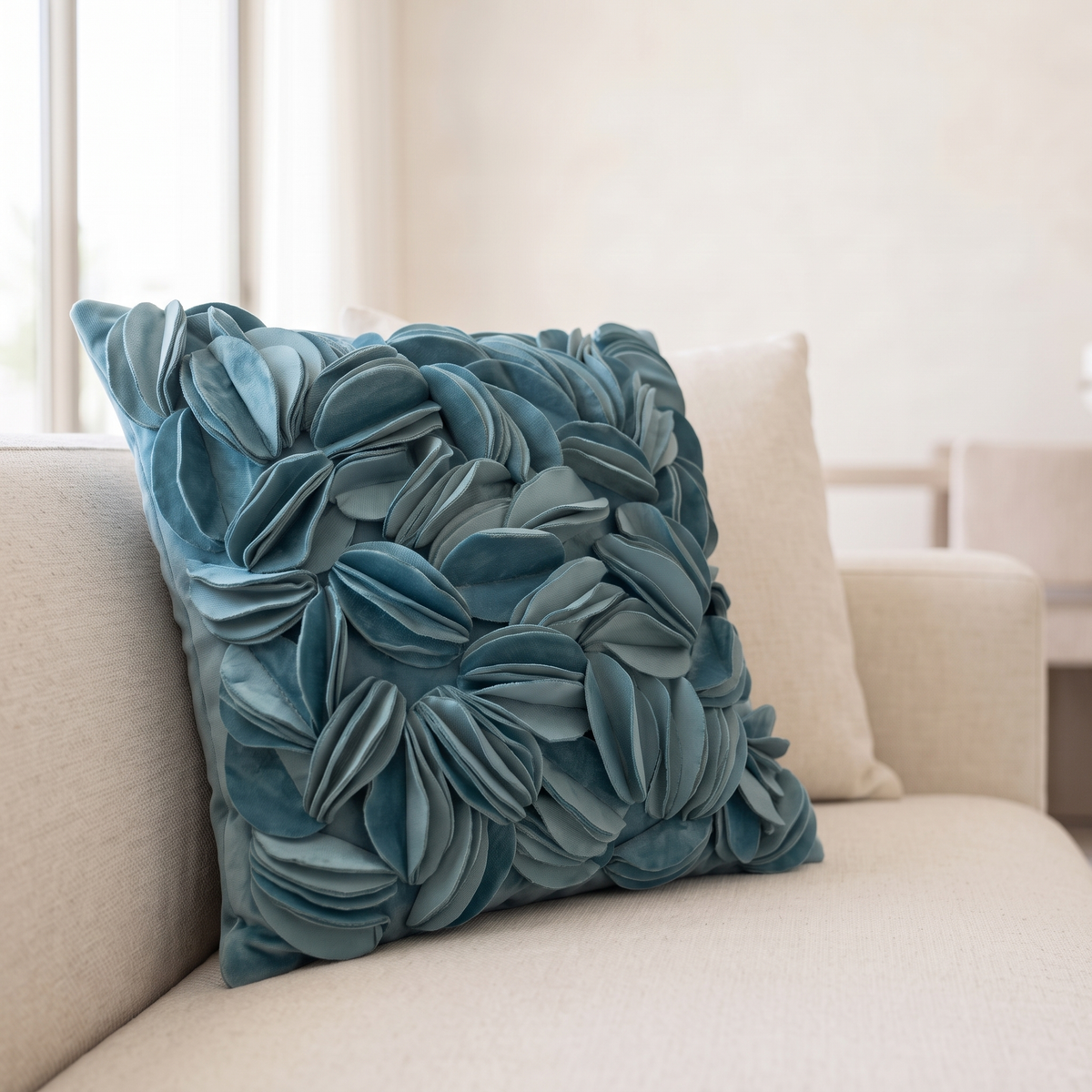 Luxury Textured Decorative Cushion Cover, close view