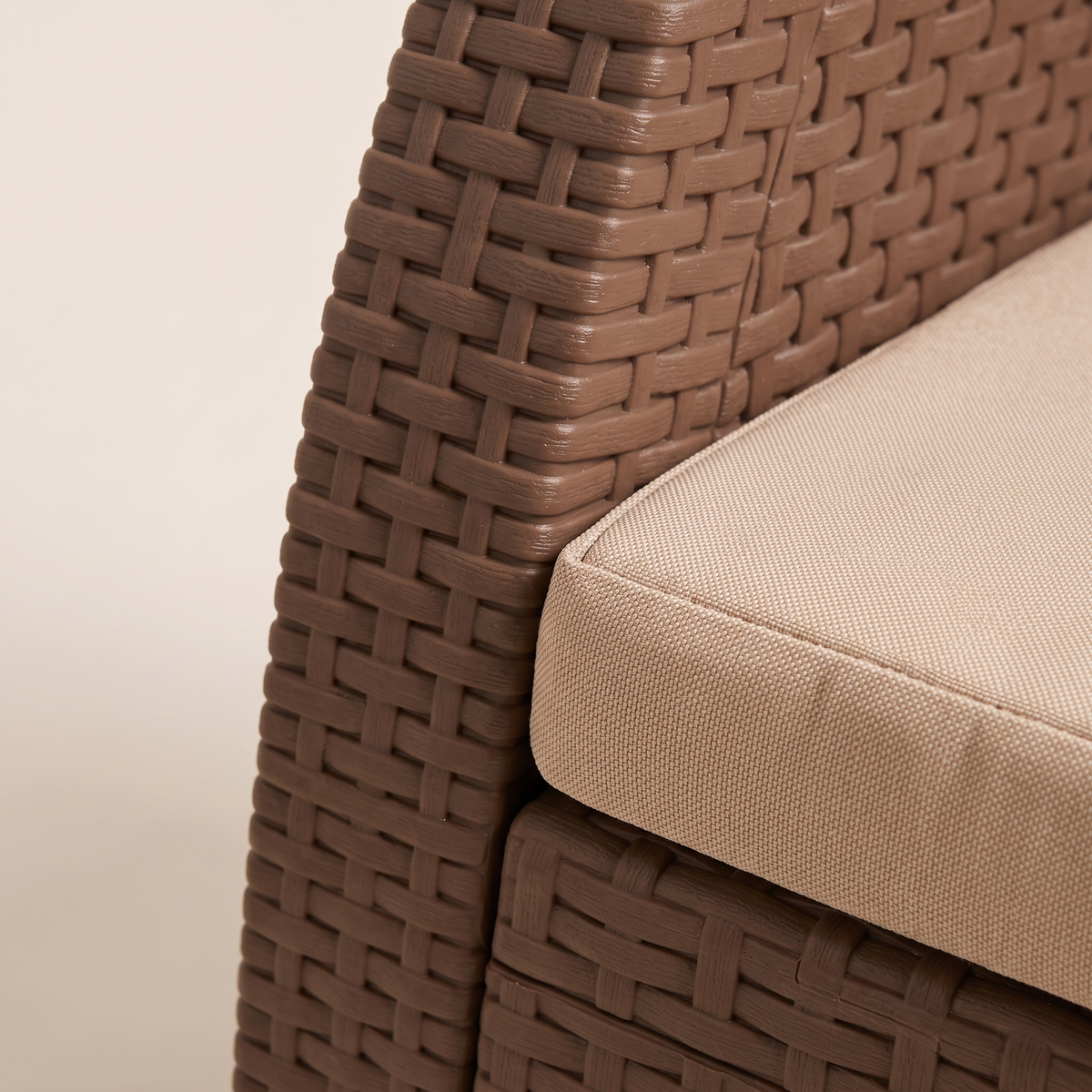 Home Needs Brown Rattan Sofa Set, material detail