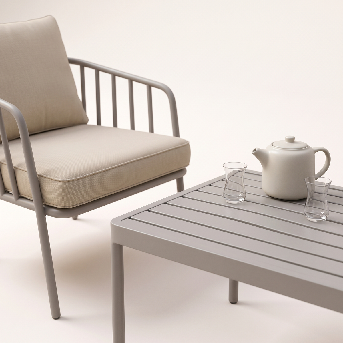Garden Sofa Set #SL-6001, styled detail