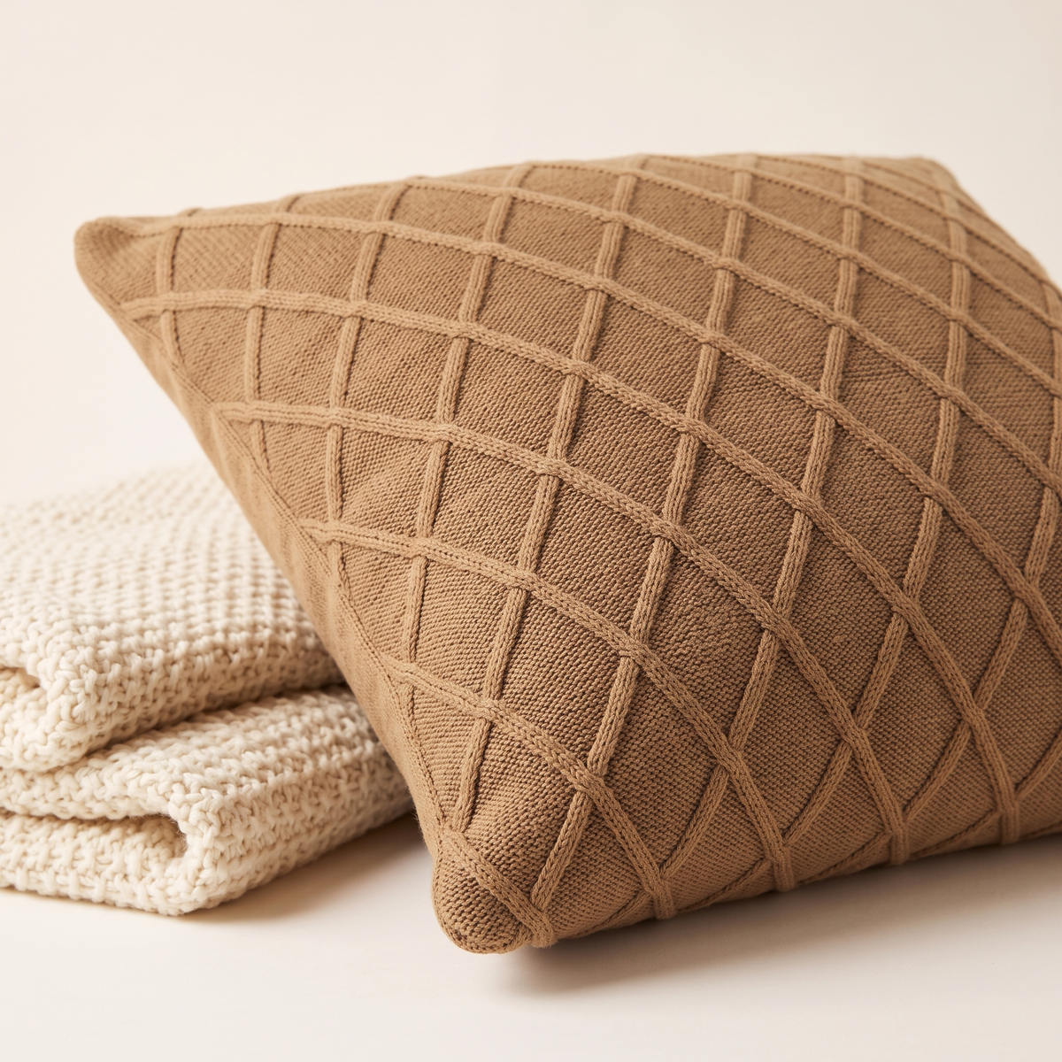 Textured Embroidered Decorative Cushion Cover, styled detail