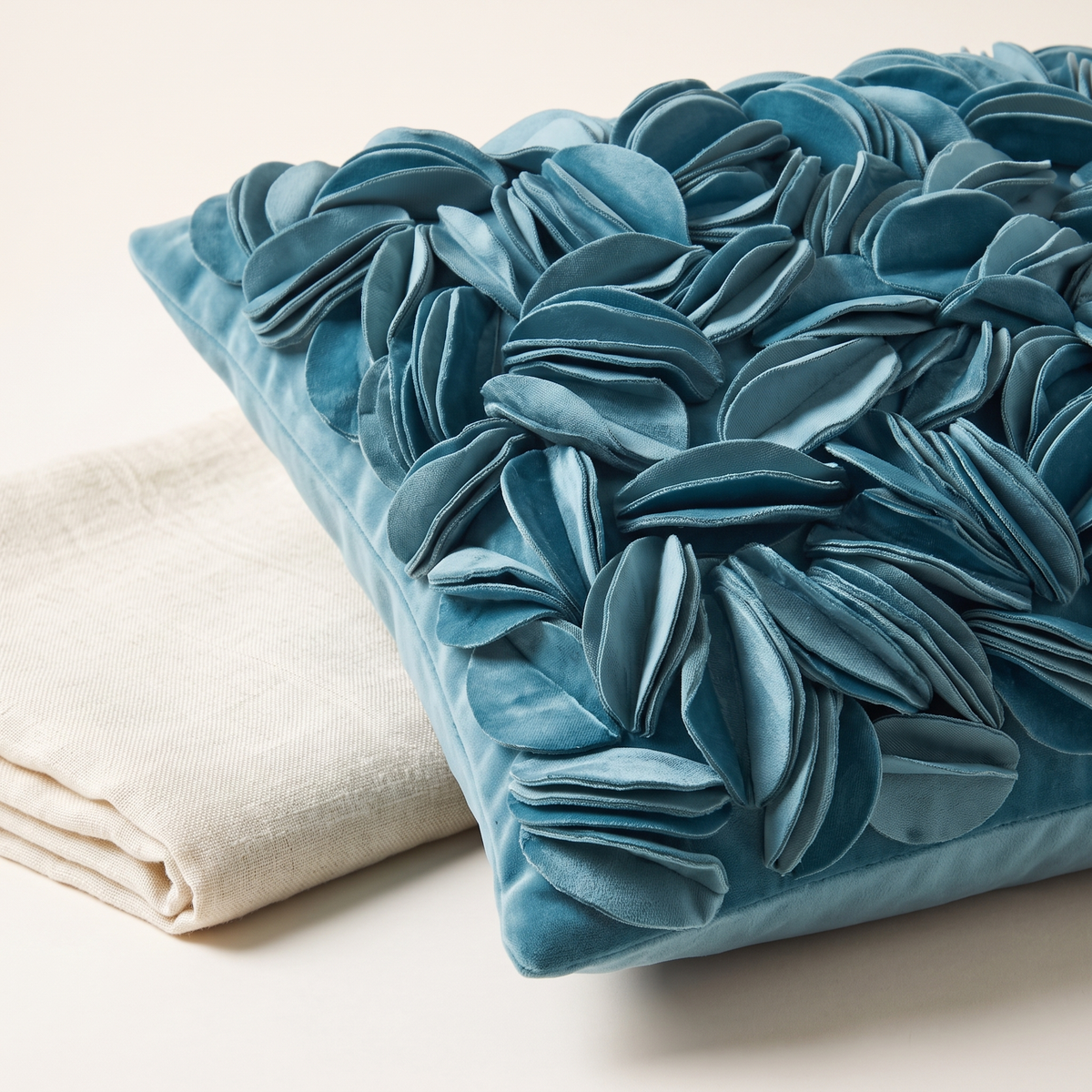 Luxury Textured Decorative Cushion Cover, styled detail
