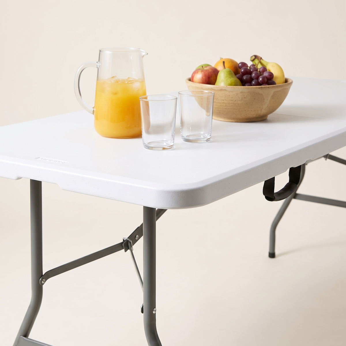 Plastic Garden Folding Table #HP-180CZ, styled detail