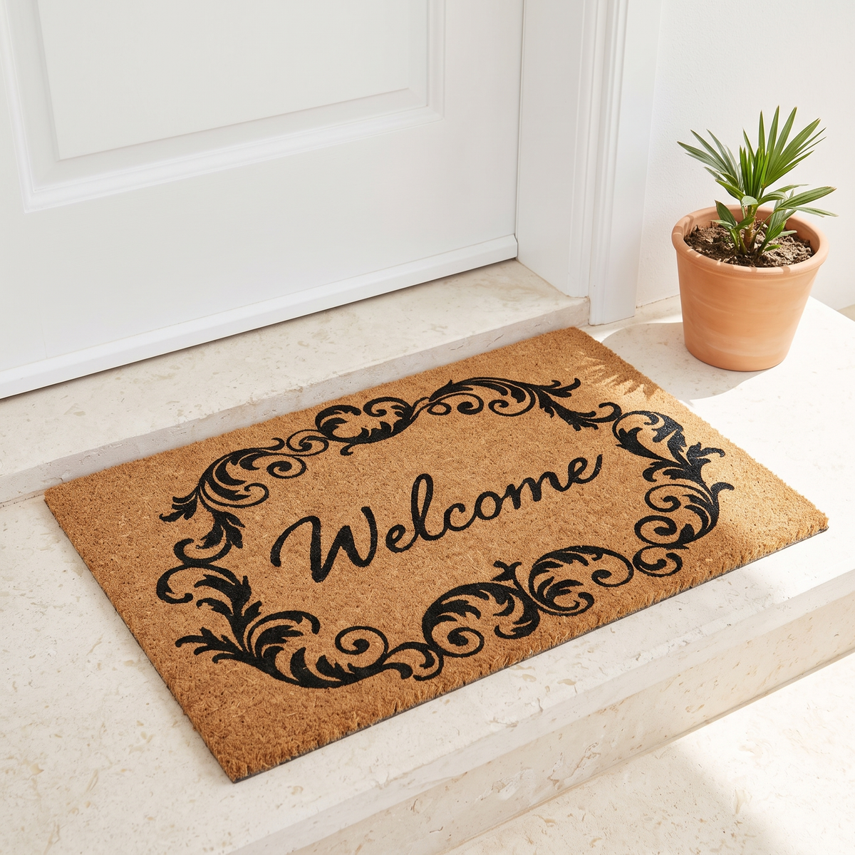 Welcome Print Doormat #25378 in a Muscat home