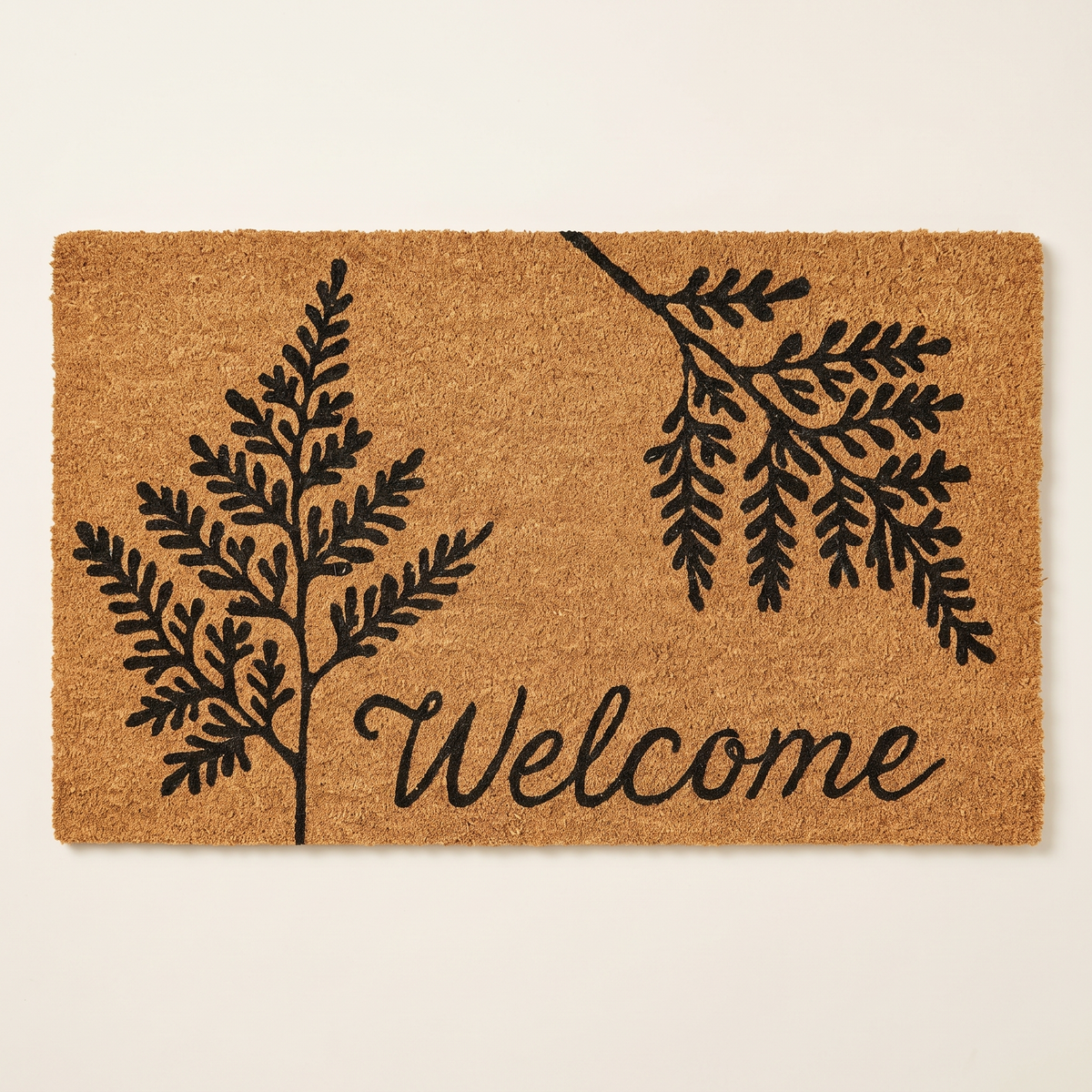 Welcome Fern Print Doormat #28327, studio view
