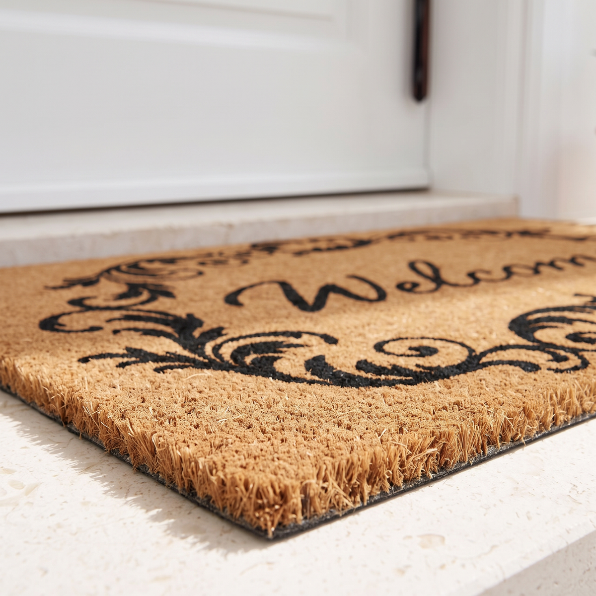 Welcome Print Doormat #25378, close view